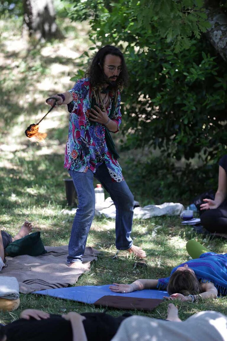 Anthony teaching outdoors at ASHA
