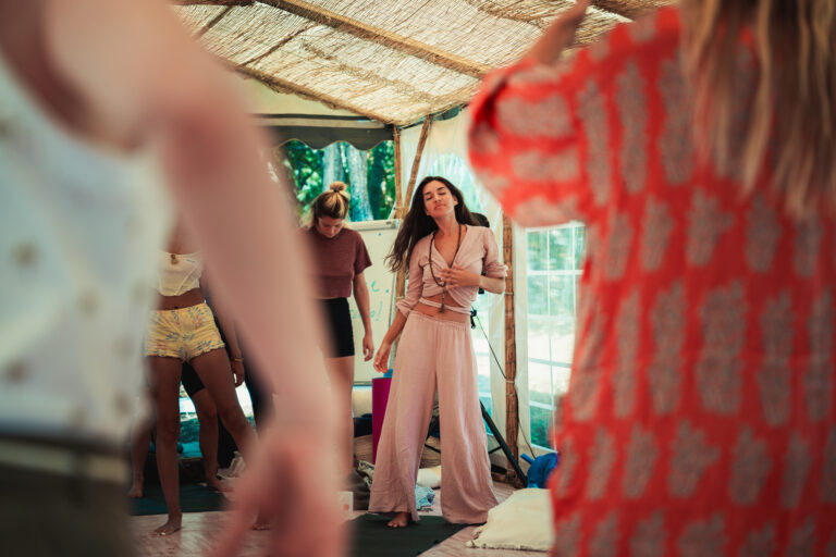 Breathwork circle at BreathCamp